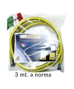 TUBO FLESSIBILE GAS 3 MT 1/2 MF INOX A NORMA EN 15266 PER PIANO COTTURA/CUCINA UNIROLL